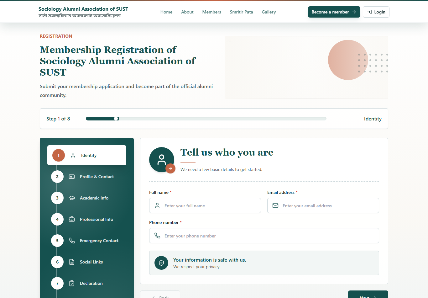 Live become a member screenshot
